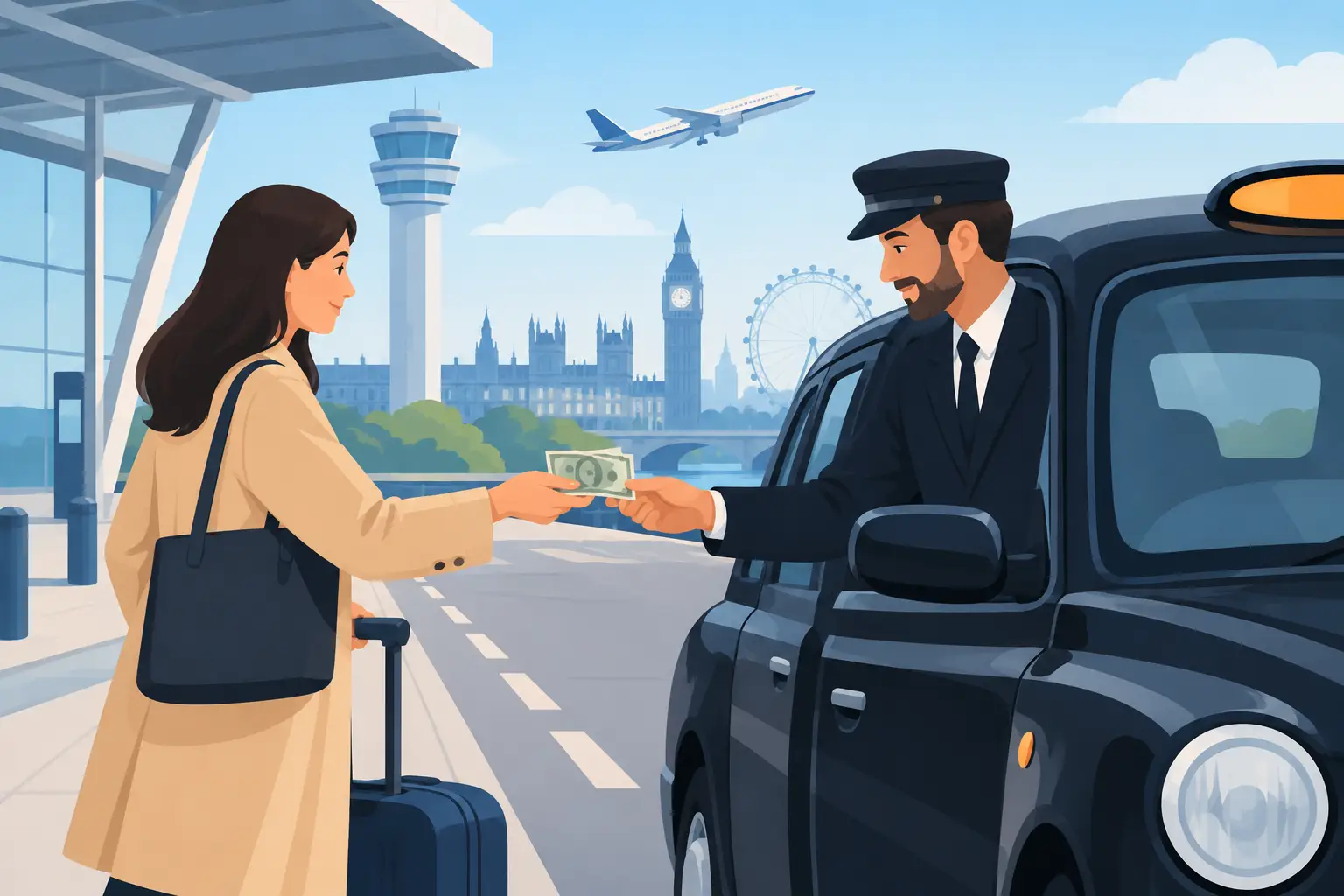 Pay Cash for an Airport Taxi in London Safely